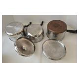 Lot of 3 Stainless Steel Cookware - Wolfgang Puck, Farberware, Revere Ware