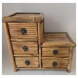 Bamboo 5-Drawer Desktop Storage Chest