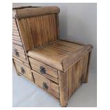 Bamboo 5-Drawer Desktop Storage Chest