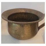 Vintage Small Copper Brass Buckets and Wall Hook (Lot of 5)