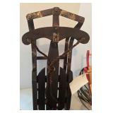 Mixed Lot: Christmas Sleigh Decor - Wicker, Wood, Wire