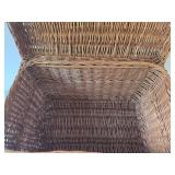 Vintage French Wicker Storage Chest w/Lid
