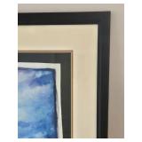 1992 Holly Evans Signed Motorcycle Painting on Canvas Framed