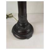 Vintage Arts & Crafts Mission Mica Dual-Light Table Lamp Pull Chain