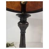 Vintage Arts & Crafts Mission Mica Dual-Light Table Lamp Pull Chain