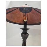 Vintage Arts & Crafts Mission Mica Dual-Light Table Lamp Pull Chain