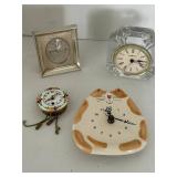 Howard Miller, Sheffield & August Ceramics Clock Mixed Lot of 4