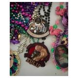 Mardi Gras Bead Necklaces & Zulu Medallions Mixed Lot