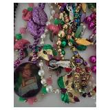 Mardi Gras Bead Necklaces & Zulu Medallions Mixed Lot