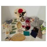 Decorative Pouches, Folding Fans & Tabletop Decor Mixed Lot