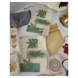 Decorative Pouches, Folding Fans & Tabletop Decor Mixed Lot