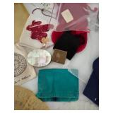 Decorative Pouches, Folding Fans & Tabletop Decor Mixed Lot