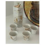 Ceramic Decor Mixed Lot  Egyptian Plate, Sake