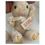 Vintage Bunnies & Bears- plush ornaments collectibles