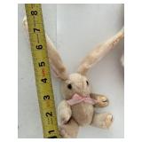 Vintage Bunnies & Bears- plush ornaments collectibles