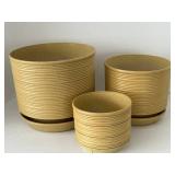 Rubbermaid 3236 Ribbed Planters (Lot of 3)
