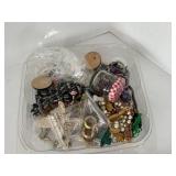 Mixed Lot: Jewelry Pieces for repurpose, Hot Glue Gun, Wooden Yardstick & Large Steel Shears by Murray Black Co