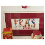 Mixed Kitchen Decor and Container Lot With Droste