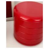 Mixed Kitchen Decor and Container Lot With Droste