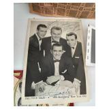 RARE The Four Lads Vintage Memorabilia Mixed Lot with Signatures