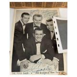 RARE The Four Lads Vintage Memorabilia Mixed Lot with Signatures