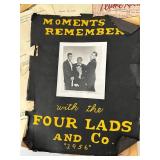 RARE The Four Lads Vintage Memorabilia Mixed Lot with Signatures