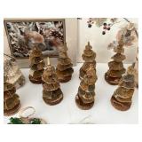 Signed Wildlife Art & Birch Bark Holiday Decor Mixed Lot