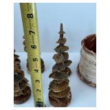 Signed Wildlife Art & Birch Bark Holiday Decor Mixed Lot