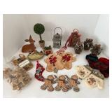 Large Christmas Ornament Lot  Including House of Hatten Primitive Christmas Ornament Assortment