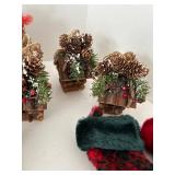 Large Christmas Ornament Lot  Including House of Hatten Primitive Christmas Ornament Assortment
