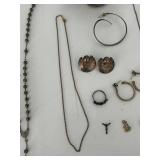 Sterling Jewelry & Silver Trinket Assortment