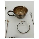 Sterling Jewelry & Silver Trinket Assortment