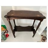 Wooden Two-Tier Accent Table v