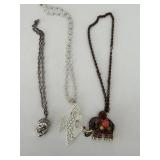 Mixed Lot of 3 Statement Necklaces one by Tortolani & unsigned Hattie Carnegie