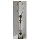 Vintage Brass and Crystal Table Lamp