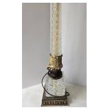 Vintage Brass and Crystal Table Lamp