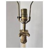 Vintage Brass and Crystal Table Lamp