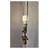 Vintage Brass and Crystal Table Lamp