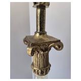 Vintage Brass and Crystal Table Lamp