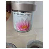 Mixed Lot: Woven Basket, Counterpoint Vase & Assorted Candles