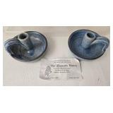 Artisan Pottery and Elements Pottery Tobacco Tree Candlesticks  (Lot of 4)