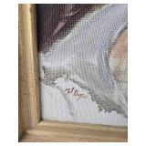 Signed Framed Portrait Painting