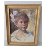 Signed Framed Portrait Painting