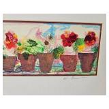 Cal Bonnivier City Garden 9 X 20 Artwork w/Matting