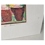 Cal Bonnivier City Garden 9 X 20 Artwork w/Matting