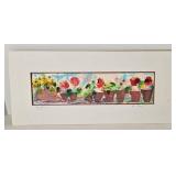 Cal Bonnivier City Garden 9 X 20 Artwork w/Matting