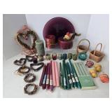 Decorative Candles Wreaths & Baskets Mixed Lot