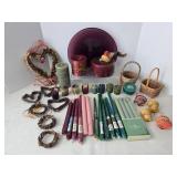 Decorative Candles Wreaths & Baskets Mixed Lot