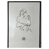 Numbered and Stamped Edition Lithograph "The Hug" by John Lennon