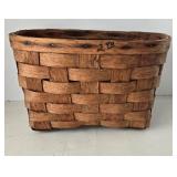 Antique Woven Wood Bike Basket